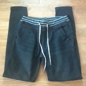 Dark Wash Jeggings with Drawstring